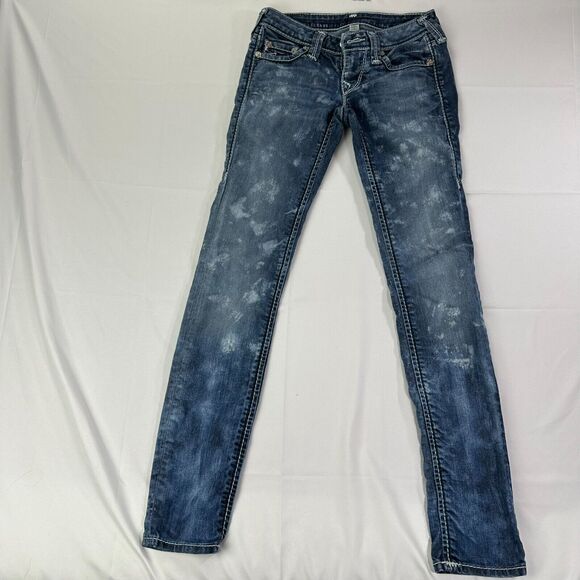 True Religion Cosmic Dust Stonewash Slim Jeans Size 25 Rtl $284 - Picture 2 of 7